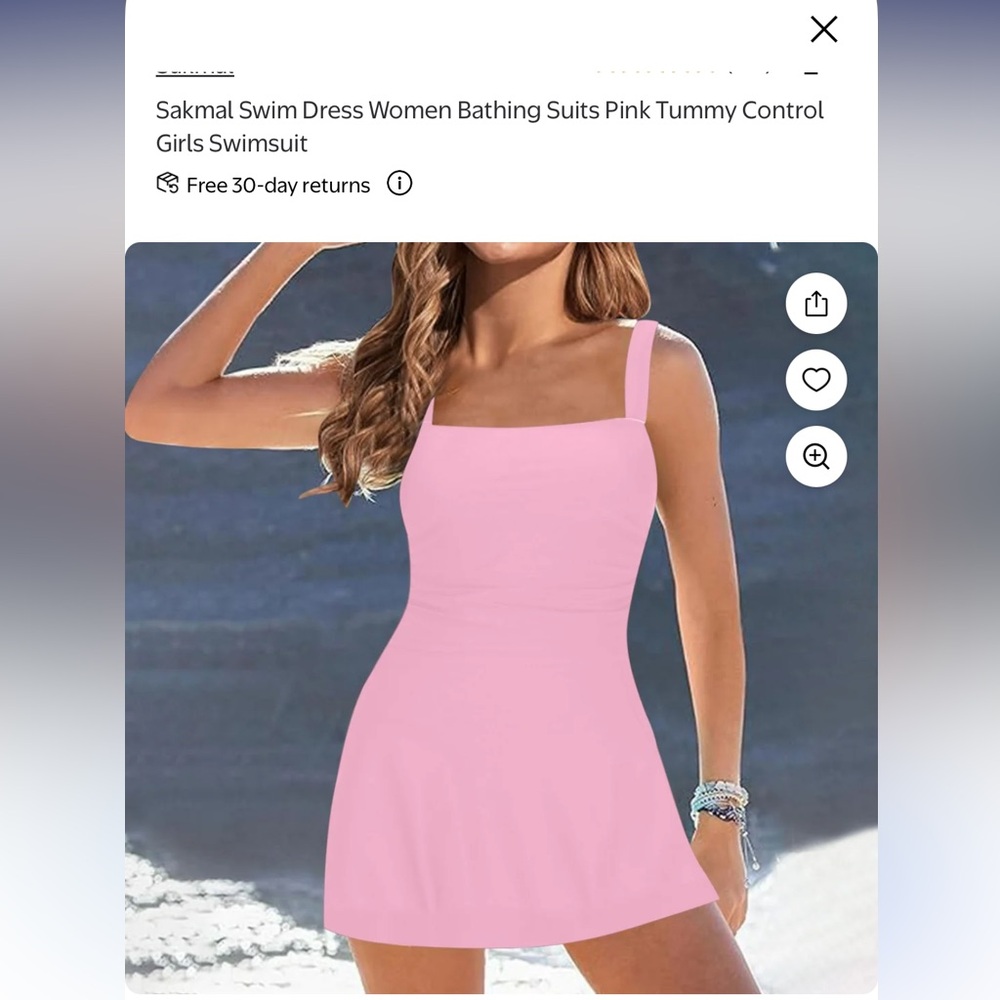Pink Women's Swim Dress